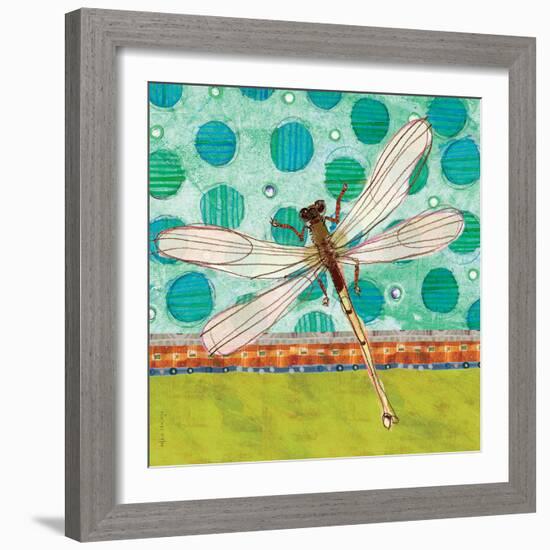 Dragonfly Earthtones-Robbin Rawlings-Framed Art Print