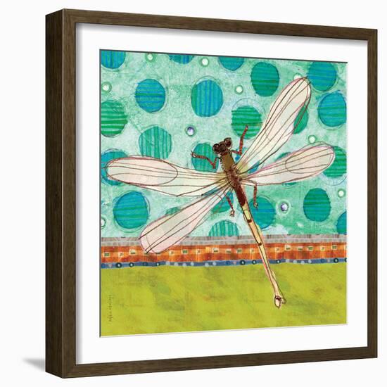 Dragonfly Earthtones-Robbin Rawlings-Framed Art Print