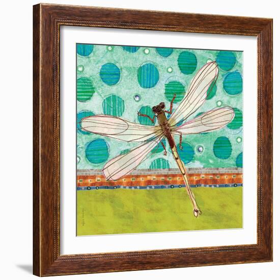 Dragonfly Earthtones-Robbin Rawlings-Framed Art Print