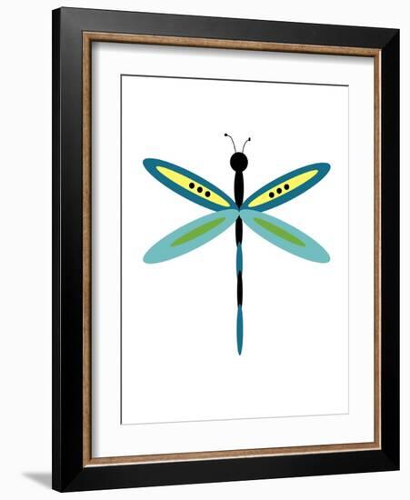 Dragonfly Goes Mod One-Jan Weiss-Framed Art Print