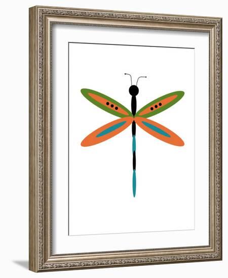 Dragonfly Goes Mod Three-Jan Weiss-Framed Art Print