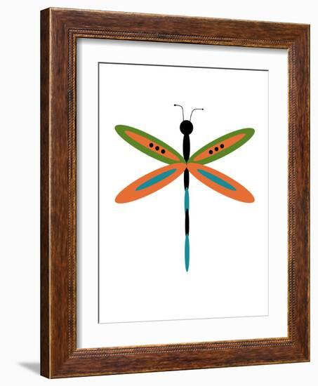 Dragonfly Goes Mod Three-Jan Weiss-Framed Art Print