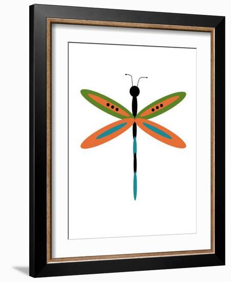 Dragonfly Goes Mod Three-Jan Weiss-Framed Art Print