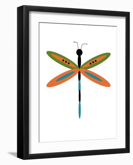 Dragonfly Goes Mod Three-Jan Weiss-Framed Art Print