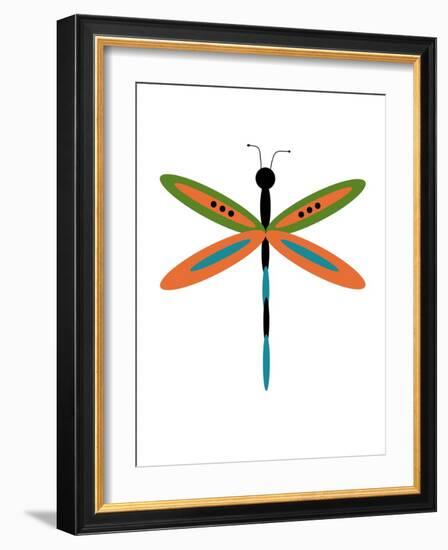 Dragonfly Goes Mod Three-Jan Weiss-Framed Art Print