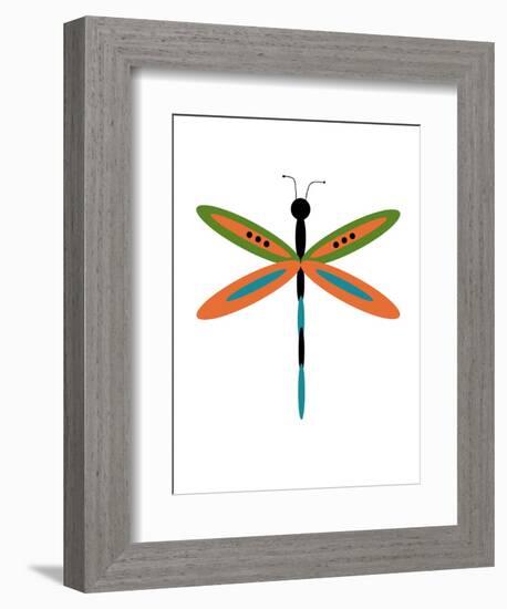 Dragonfly Goes Mod Three-Jan Weiss-Framed Art Print