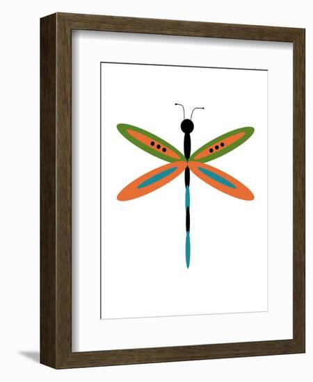 Dragonfly Goes Mod Three-Jan Weiss-Framed Art Print