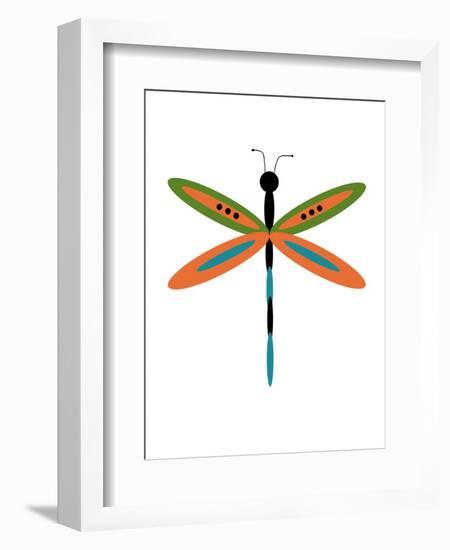 Dragonfly Goes Mod Three-Jan Weiss-Framed Art Print