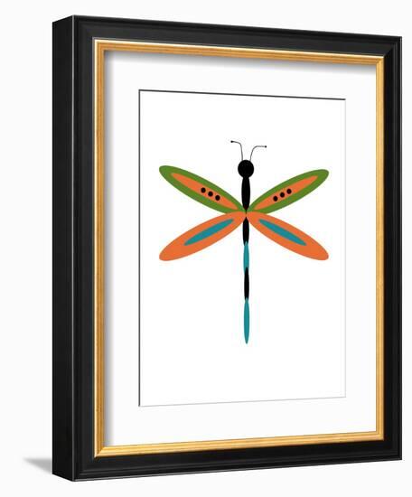 Dragonfly Goes Mod Three-Jan Weiss-Framed Art Print