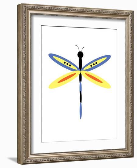 Dragonfly Goes Mod Two-Jan Weiss-Framed Art Print