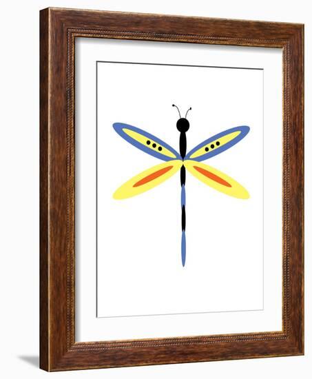 Dragonfly Goes Mod Two-Jan Weiss-Framed Art Print