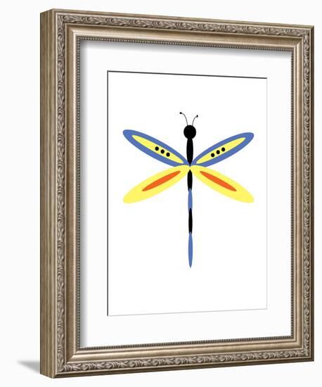 Dragonfly Goes Mod Two-Jan Weiss-Framed Art Print