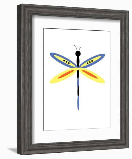 Dragonfly Goes Mod Two-Jan Weiss-Framed Art Print