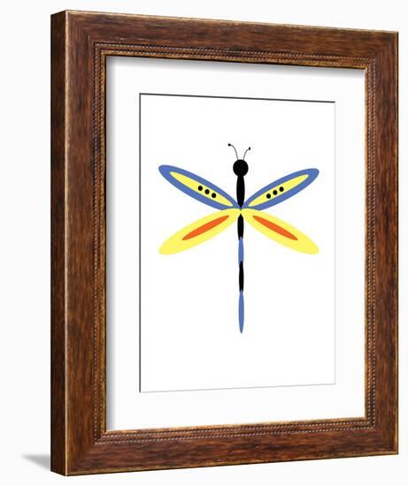 Dragonfly Goes Mod Two-Jan Weiss-Framed Art Print