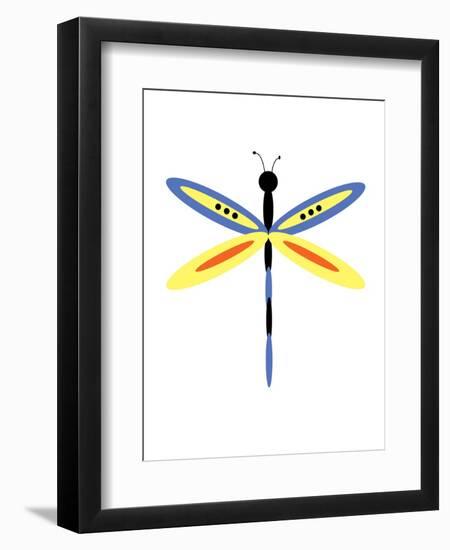 Dragonfly Goes Mod Two-Jan Weiss-Framed Art Print