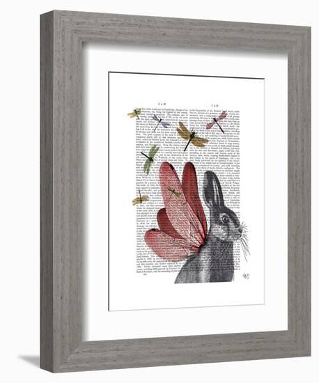Dragonfly Hare-Fab Funky-Framed Art Print