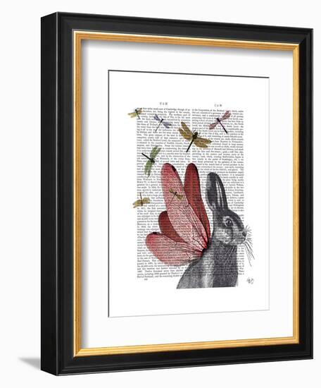 Dragonfly Hare-Fab Funky-Framed Art Print