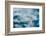 Dragonfly Hovering over Blue Water-James White-Framed Photographic Print