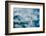 Dragonfly Hovering over Blue Water-James White-Framed Photographic Print