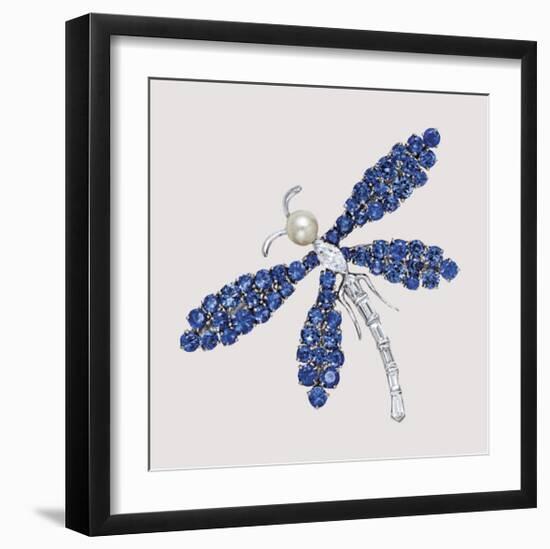 Dragonfly Jewel-Continental School -Framed Premium Giclee Print