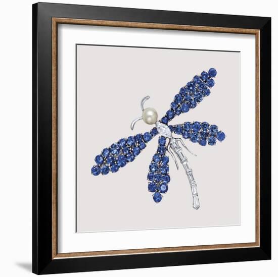 Dragonfly Jewel-Continental School -Framed Premium Giclee Print