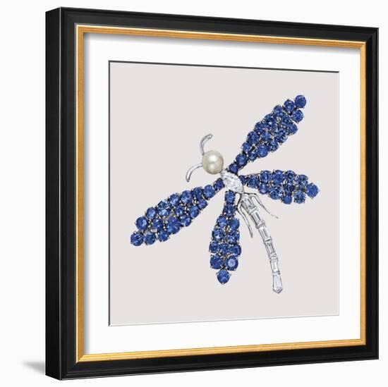 Dragonfly Jewel-Continental School -Framed Premium Giclee Print