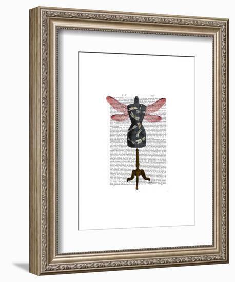 Dragonfly Mannequin-Fab Funky-Framed Art Print