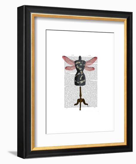 Dragonfly Mannequin-Fab Funky-Framed Art Print