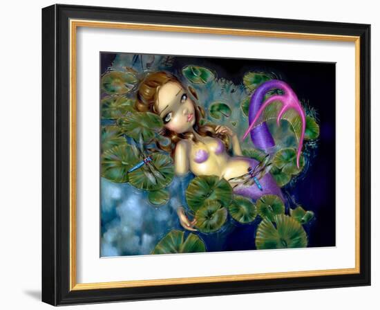 Dragonfly Mermaid-Jasmine Becket-Griffith-Framed Art Print
