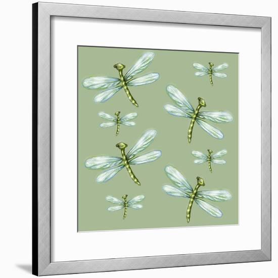 Dragonfly Pattern-Cherie Roe Dirksen-Framed Giclee Print