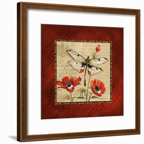 Dragonfly & Poppies-Gregory Gorham-Framed Premium Giclee Print
