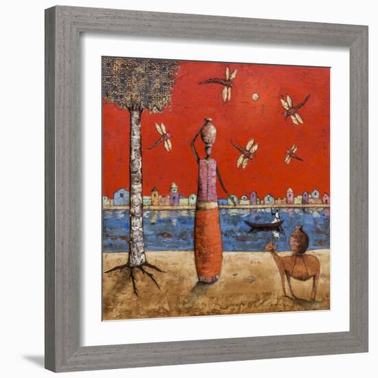 Dragonfly River-Michel Rauscher-Framed Art Print