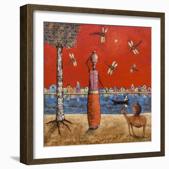 Dragonfly River-Michel Rauscher-Framed Art Print