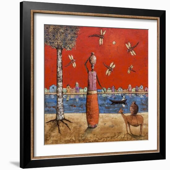 Dragonfly River-Michel Rauscher-Framed Art Print