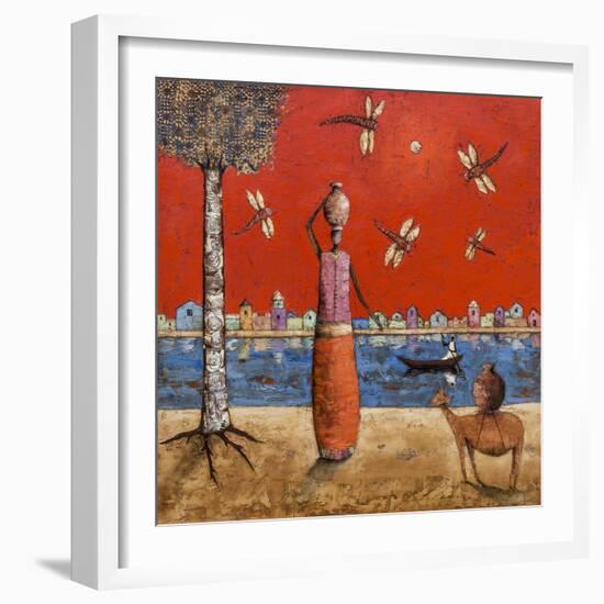 Dragonfly River-Michel Rauscher-Framed Art Print