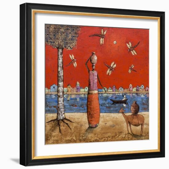 Dragonfly River-Michel Rauscher-Framed Art Print