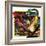 Dragons Fighting-Andrew Howat-Framed Giclee Print