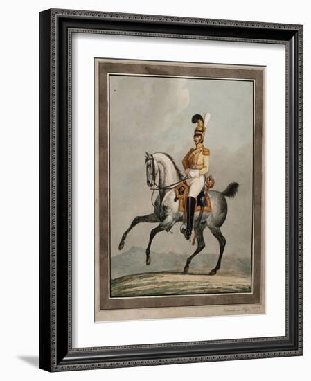 Dragoon Officer of the Royal Saxon Army-Alexander Ivanovich Sauerweid-Framed Giclee Print