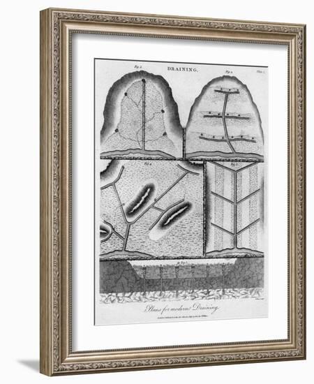 Draining Plans, 1803-J Pass-Framed Giclee Print