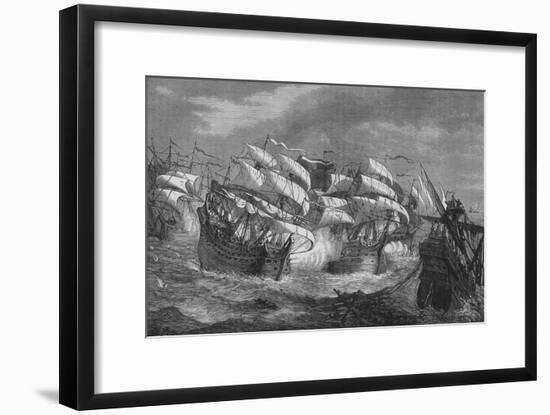 'Drake Attacking the Spanish Treasure Ship', c1578, (c1880)-Unknown-Framed Giclee Print