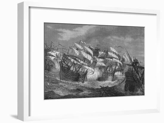 'Drake Attacking the Spanish Treasure Ship', c1578, (c1880)-Unknown-Framed Giclee Print