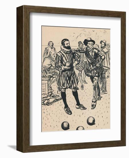 'Drake is Told That The Armada Is Approaching', c1907-Unknown-Framed Giclee Print