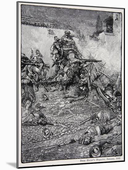 Drake's Attack Upon San Domingo, 1586, Published in Harper's Magazine, 1883-Howard Pyle-Mounted Giclee Print