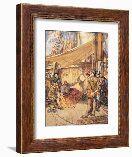 Drake's Drum, Illustration from 'Drake's Drum and Other Songs of the Sea'-Arthur David McCormick-Framed Giclee Print