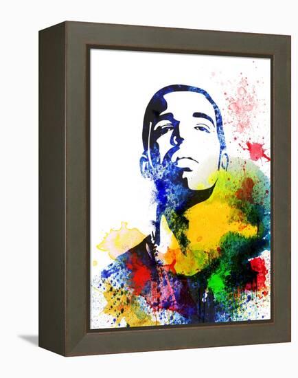 Drake Watercolor-Jack Hunter-Framed Stretched Canvas