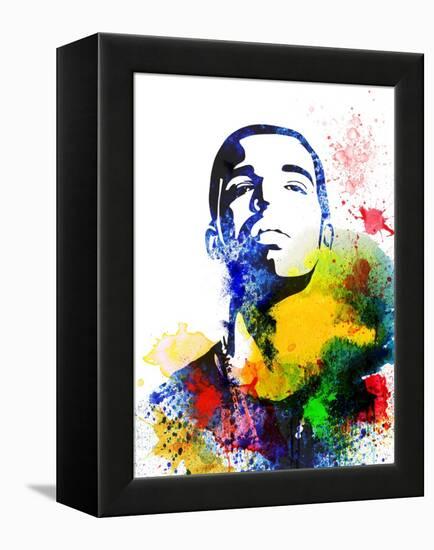 Drake Watercolor-Jack Hunter-Framed Stretched Canvas