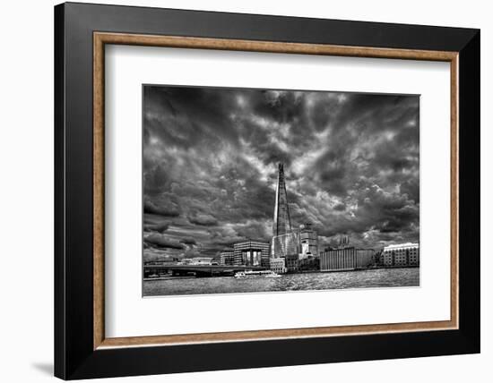 Drama over the Shard-Adrian Campfield-Framed Photographic Print