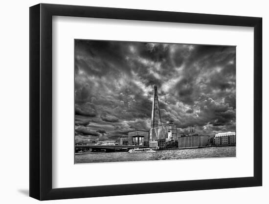 Drama over the Shard-Adrian Campfield-Framed Photographic Print