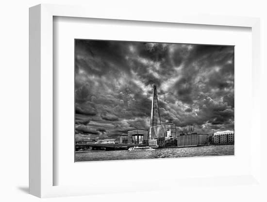 Drama over the Shard-Adrian Campfield-Framed Photographic Print