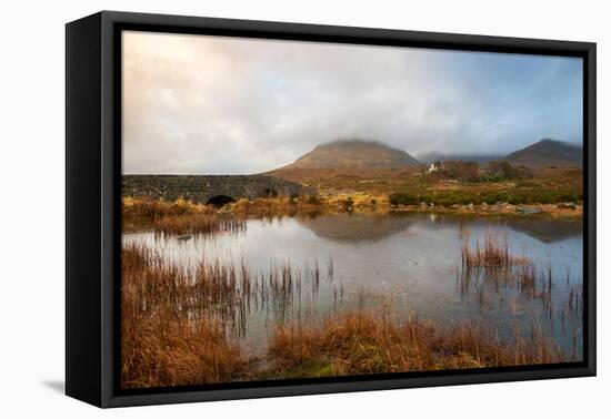 Dramatic Afternoon Light at Sligachan Bridge, Isle of Skye Scotland UK-Tracey Whitefoot-Framed Premier Image Canvas